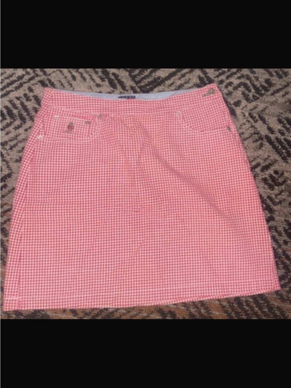 Vintage Tommy Hilfiger Gingham Cotton Mini Skirt